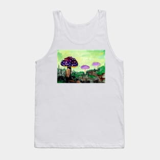 Purple Mushrooms in the Forest Tank Top